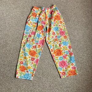 Big Bud Press Vintage Wallpaper Floral Trousers Size Medium 🌸
